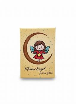 Magnet f. Kühlschrank u.a. "Motiv Kleiner Engel, großes Glück", 8x5,5 cm